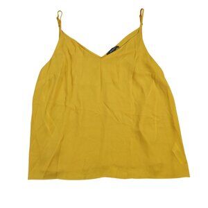 Primark 14 Yellow V-Neck Cami Tank Spaghetti Straps Lightweight Flowy Summer Top